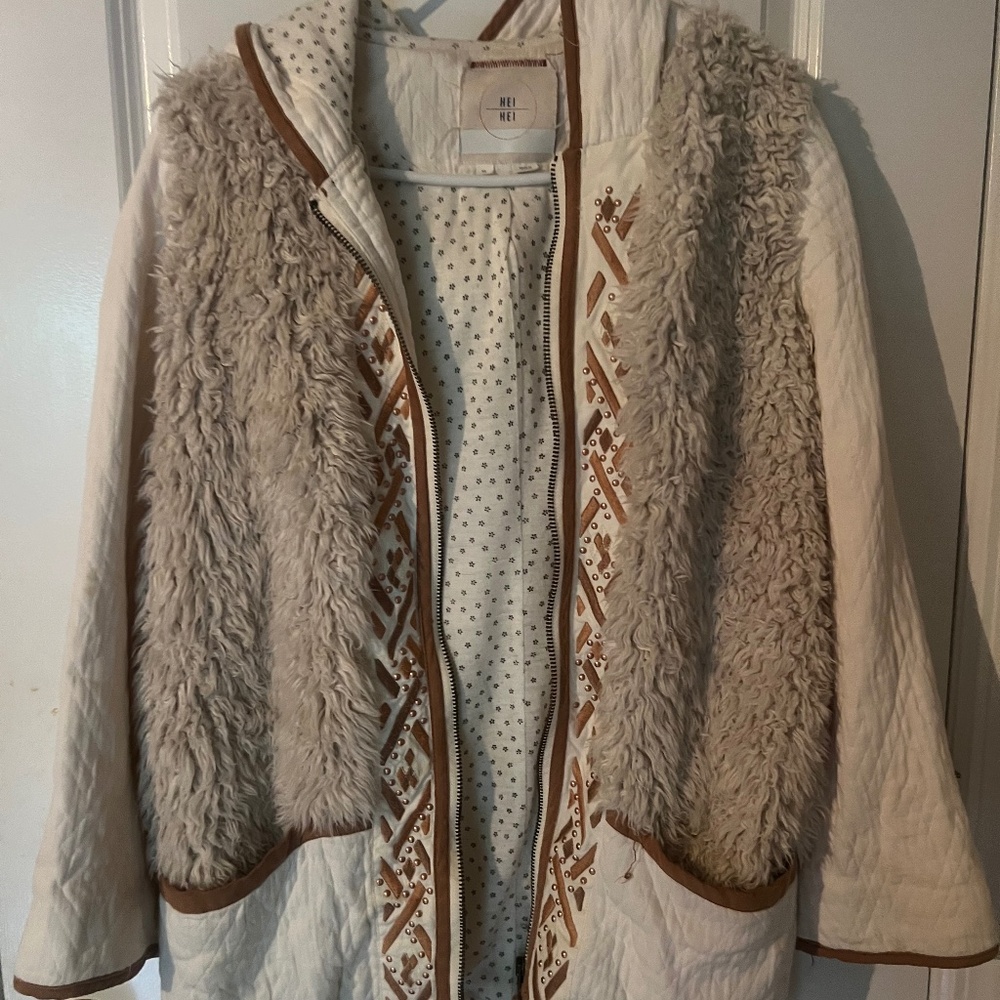 Anthropologie Hei Hei faux fur jacket